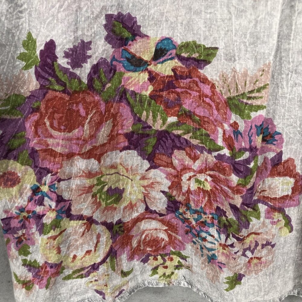 Vintage Gora Top Womens Extra Large Abstract Art To Wear Mod Embroidery Boho - Picture 11 of 16